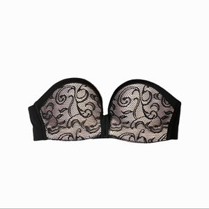 Victoria’s Secret Floral Lace Strapless Bra